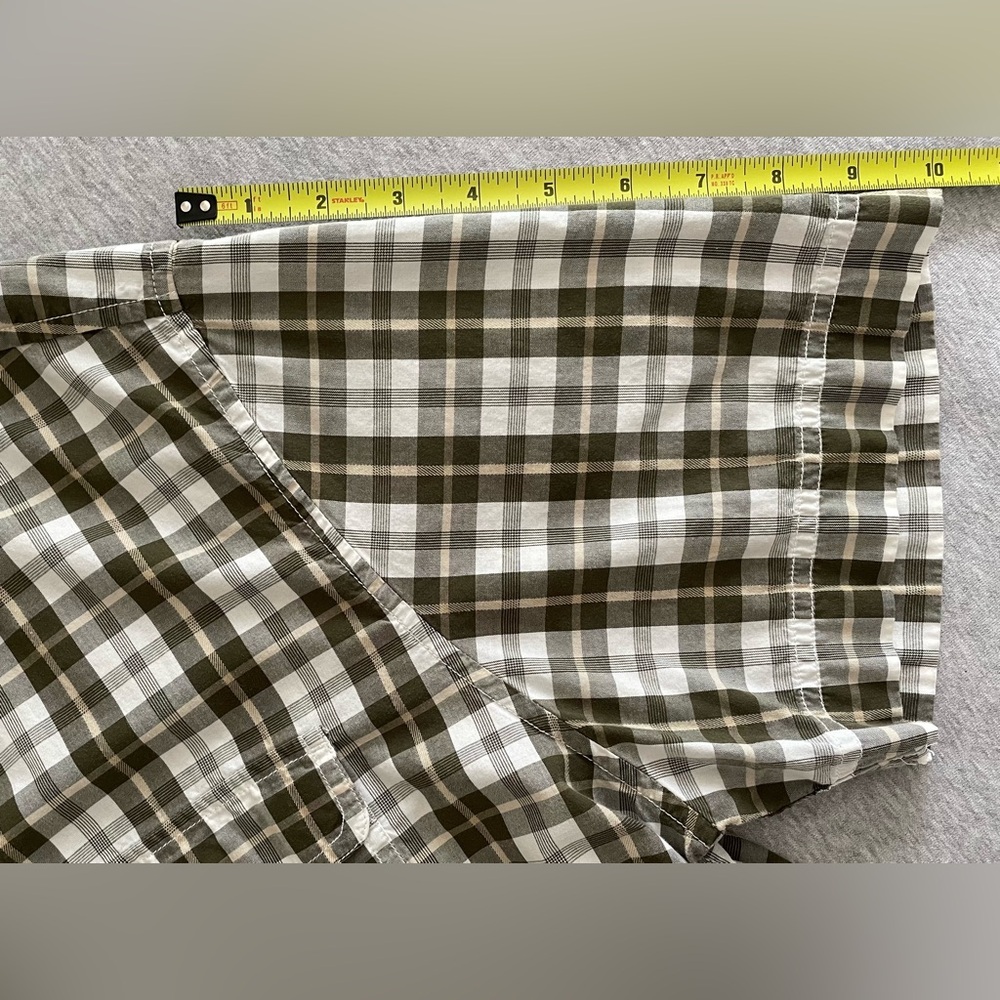 Timberland Men’s XL Green Plaid Short Sleeve Button Up Shirt - Picture 5 of 7